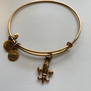 Alex and Ani Gold Fleur de Lis Bracelet